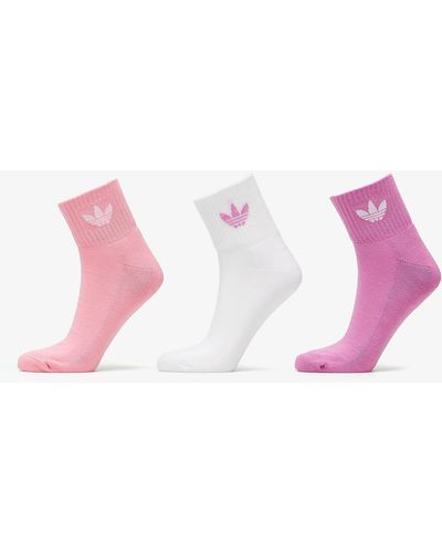 adidas Originals Adidas Mid Ankle Crew Socks 3-Pack Multicolor - Multicolore