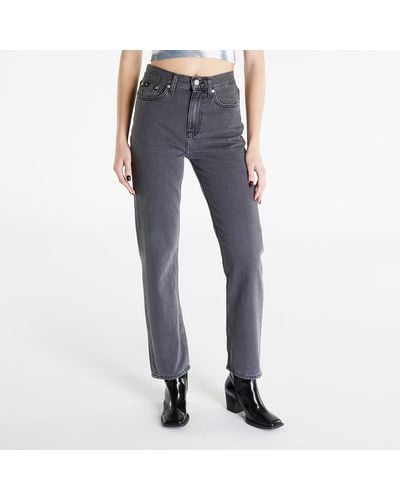 Calvin Klein Jeans High Rise Straight Pants - Blauw