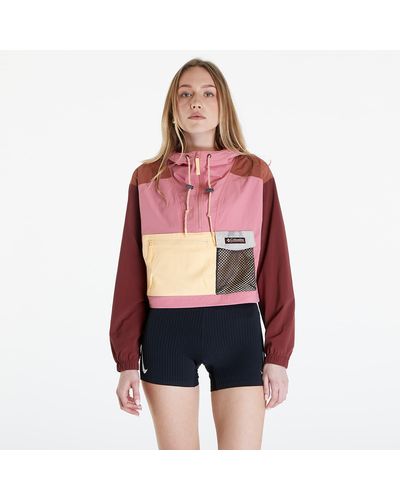 Columbia Painted Peaktm Cropped Wind Jacket Pink Agave/ Spice - Red
