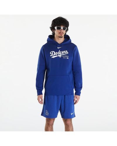 Nike Ac tf hoodie po los angeles dodgers deep royal blue/ deep royal blue - Blau