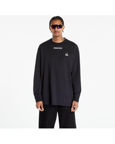 Fred Perry X Raf Simons Embroidered Long Sleeve T-Shirt - Black