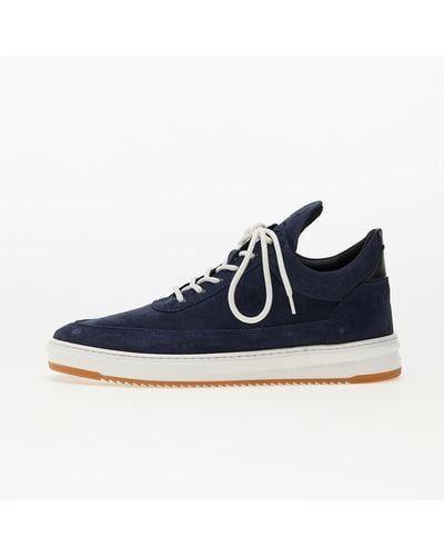 Filling Pieces Low Top Ripple Suede - Blue
