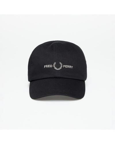Fred Perry Graphic Branded Twill Cap / Warm Gray - Black