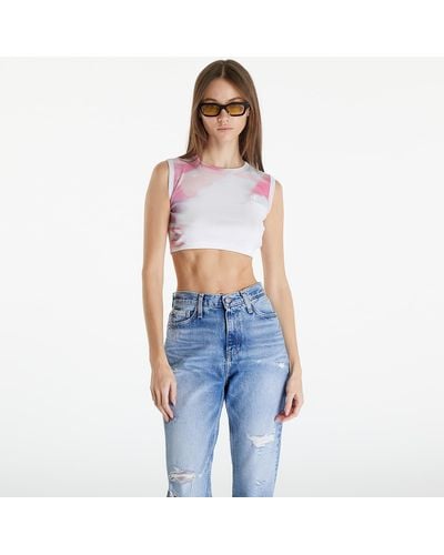 Calvin Klein Jeans Cropped Tank Top - Blu