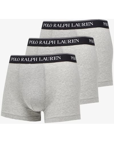 Ralph Lauren Stretch cotton classic trunks 3-pack - Gris