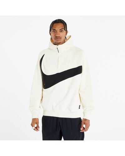 Nike Swoosh 1/2-zip hoodie coconut milk/ black/ coconut milk - Weiß