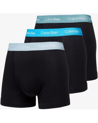 Calvin Klein Cotton Stretch Classic Fit Trunks 3-Pack - Blue