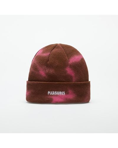 Pleasures Impact Dyed Beanie / Pink - Red