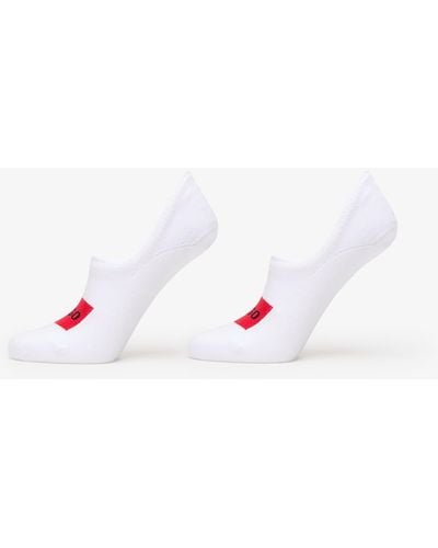 BOSS Low cut label socks 2-pack - Blanc