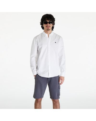 Carhartt Long sleeve madison shirt unisex white/ black - Weiß