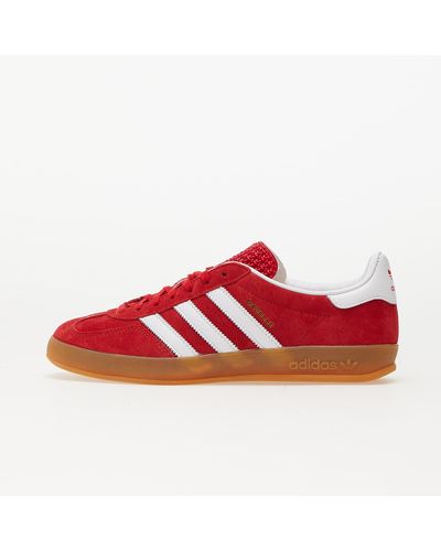 adidas Originals Gazelle Indoor Sneakers Scarlet / White - Red