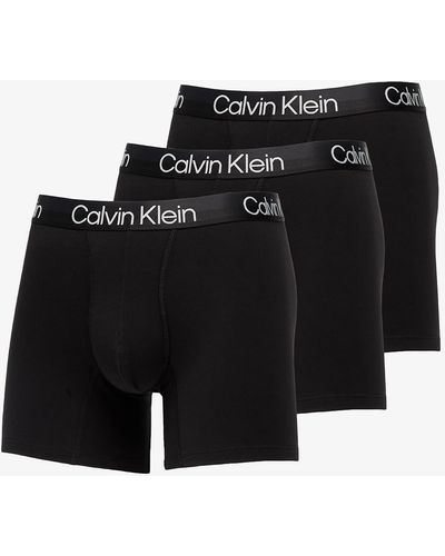 Calvin Klein Structure Cotton Boxer Brief 3-Pack Black - Schwarz