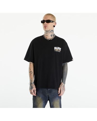A Bathing Ape Hand Draw Bape Relaxed Fit Tee - Black