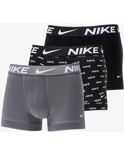 Nike Trunk 3 pack black - Grau