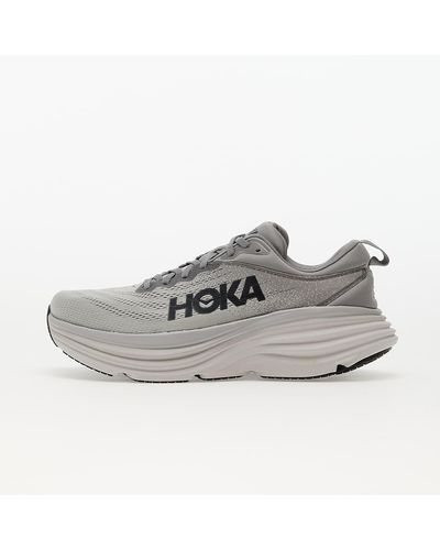 Hoka One One Bondi 8 Running Shoes - D/medium Width In Sharkskin / Harbor Mist - Gray