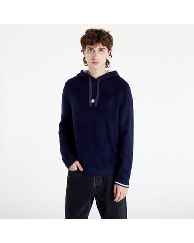 Tommy Hilfiger Tjm Relaxed Badge Hoodie Sweater Twilight Navy - Blue