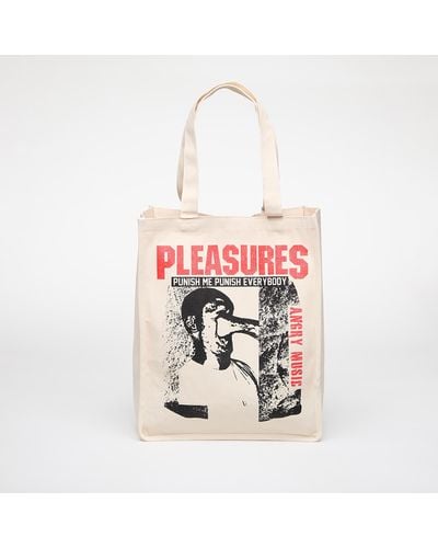 Pleasures Punish Tote Bag Natural - Red