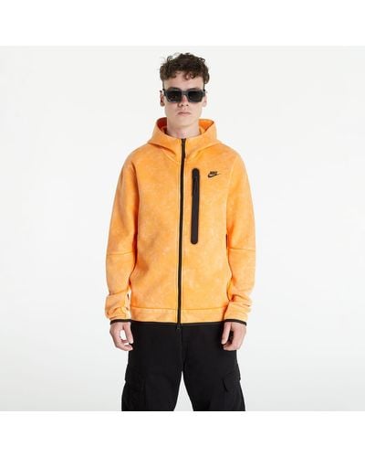 Nike Nsw tech fleece wash full-zip hoodie kumquat/ black - Orange