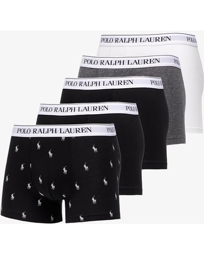 Ralph Lauren Polo Stretch Cotton Five Classic Trunks Black/ Grey/ White