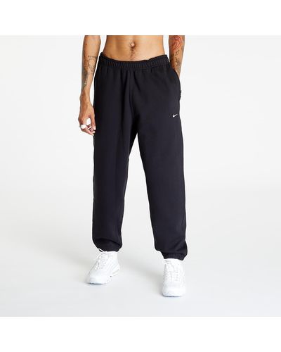 Nike Solo Swoosh Fleece Pants Black/ White - Blau