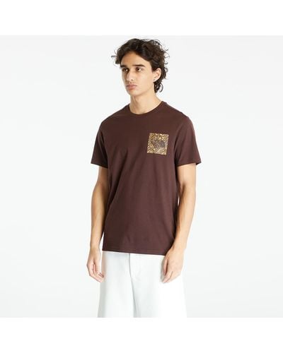 The North Face S/s Fine Tee Coal / Coal Water Distortion Print - Brown