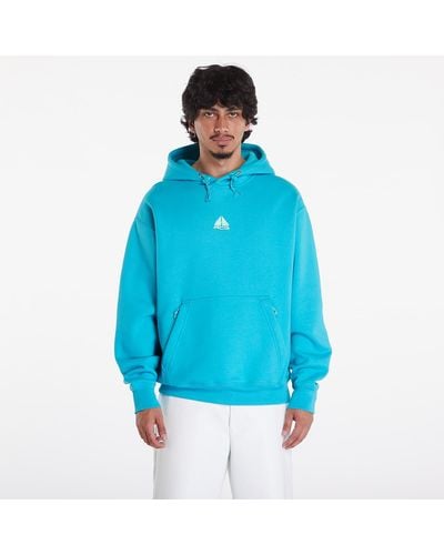 Nike Acg therma-fit fleece pullover hoodie unisex dusty cactus/ summit white - Blau