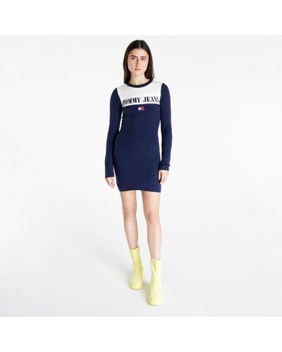 Tommy Hilfiger Tommy Jeans Tjw Archive 1 Sweater Dress Twilight Navy - Blue