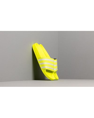 adidas Originals Adidas Adilette Solar Yellow/ Ftw White/ Solar Yellow - Gelb