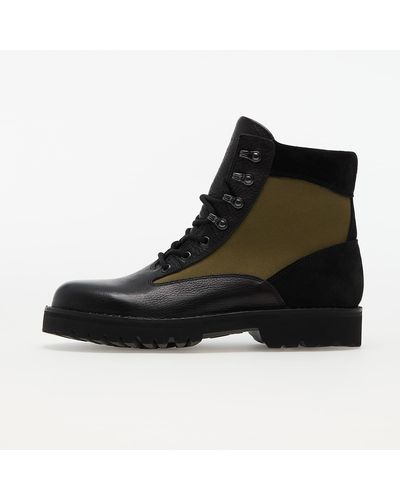 Maharishi X Fracap Jungle Boot 9667 (Leather/ Suede/ Canvas) Black/ Olive - Grün