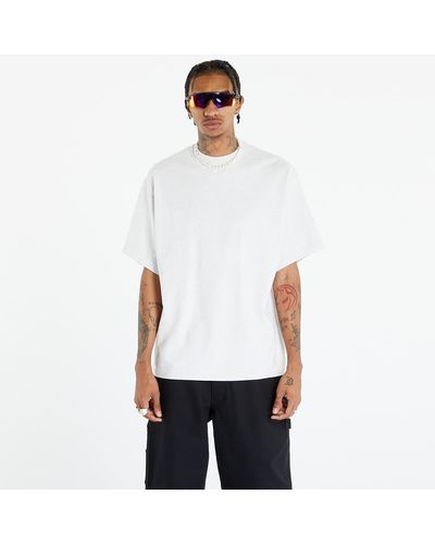 Nike Solo swoosh short-sleeve heavyweight top birch heather/ white - Weiß