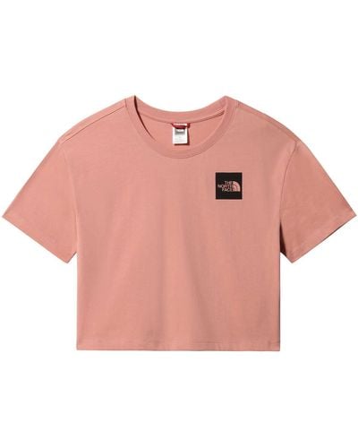 The North Face W Cropped Fine Tee - Pink