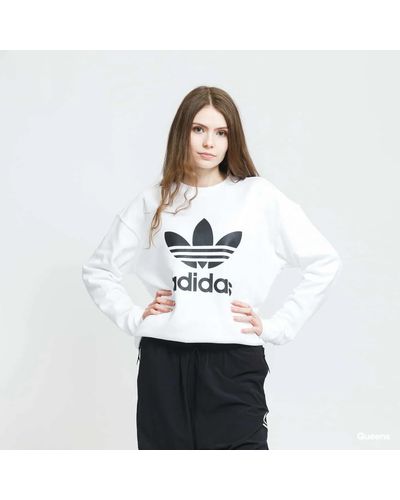 adidas Originals Adidas Trefoil Crew Sweatshirt - Wit