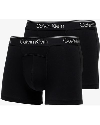 Calvin Klein Athletic cotton stretch trunk 2 pack - Schwarz