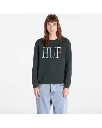 Huf 8-bit Crewneck Sweatshirt Dark - Black