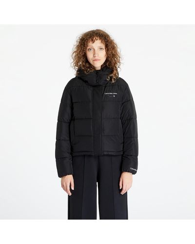 Calvin Klein Jeans monologo non down sherpa jacket black - Schwarz