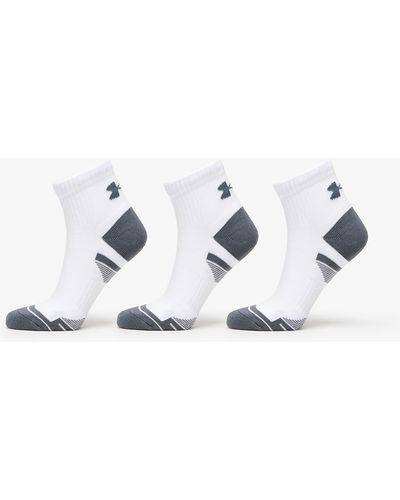 Under Armour Performance Cotton 3-Pack Qtr Socks - White