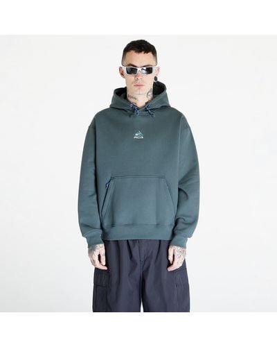 Nike Acg therma-fit fleece pullover hoodie unisex vintage green/ summit white - Blau