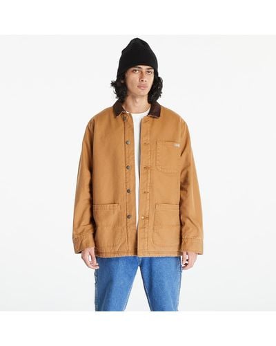 Dickies Duck High Pile Flce Line Chore Jacket Stone Washed Duck - Orange