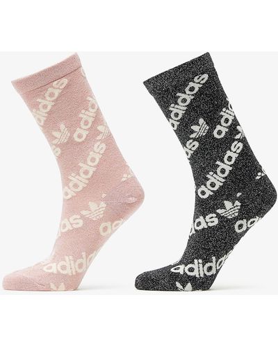 adidas Originals Adidas Crew Socks 2-pack True Pink / Black - Meerkleurig