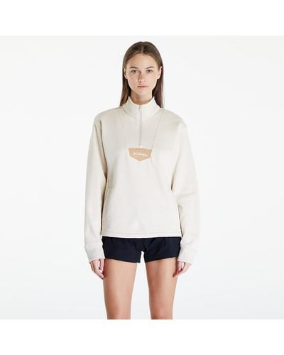 Columbia Lodgetm Half Zip Sweatshirt Chalk/ Canoe - White