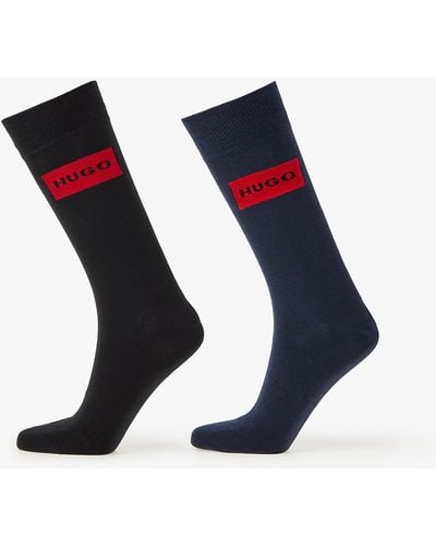 BOSS 2-pack sock & becher gadget giftset black/ red - Bleu