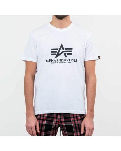 Alpha Industries T-Shirt mit Logo-Print - Weiß