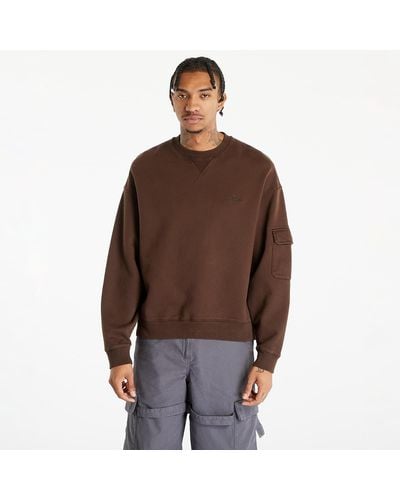 PATTA Basic Pigment Dye Pocket Crewneck Sweater Delicioso - Brown