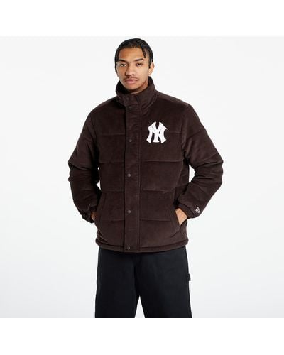 KTZ New York Yankees Mlb Puffer Jacket Unisex Nfl Suede/ White - Black