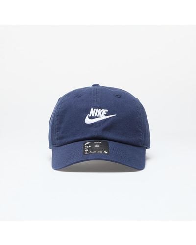 Nike Club unstructured futura wash cap midnight navy/ white - Blau