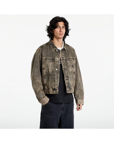 Calvin Klein Jeans boxy denim jacket unisex denim medium - Braun