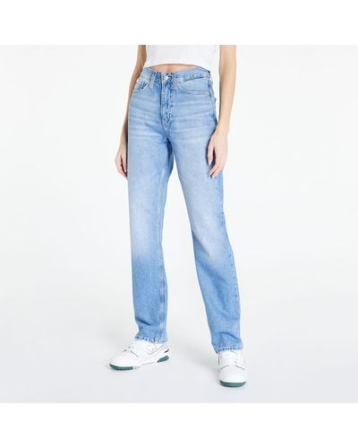 Calvin Klein High Rise Straight Jeans Denim Light - Blue