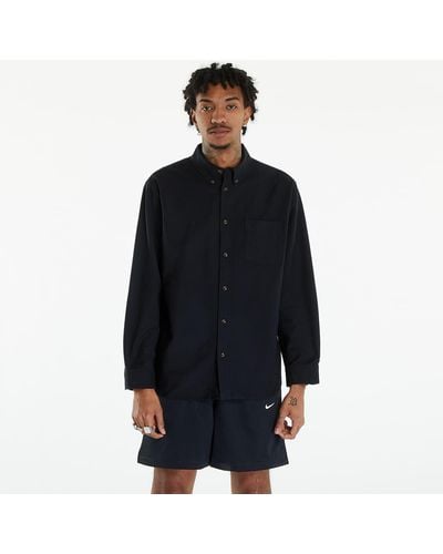 Nike Life Oxford Buttondown Long Sleeve Shirt Black/ Black/ Black - Zwart