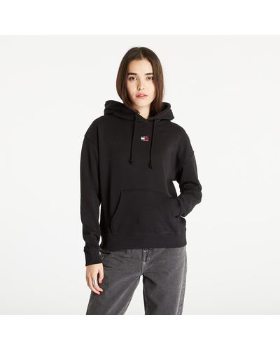 Tommy Hilfiger Tommy Jeans Boxy Badge Hoodie - Black