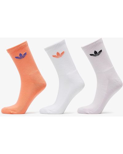 adidas Originals Adidas Mid Cut Sock 3-pack Mauve/ Semi Coral/ White - Wit
